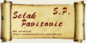Selak Pavitović vizit kartica